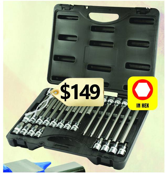 AUZGRIP - 30 PC 1/2 SQ. DR.IN-HEX BIT SOCKET SET